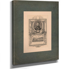 Portrait of General Lafayette and a View of His Landing in New York in 1824 1899 — Stretched Canvas Print | Bella Frye