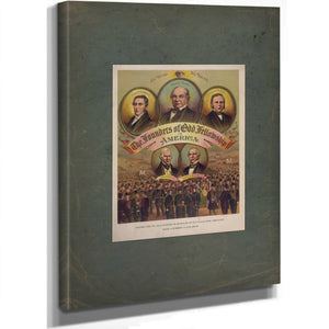The Founders of Odd Fellowship in America 1891 — Stretched Canvas Print | Bella Frye