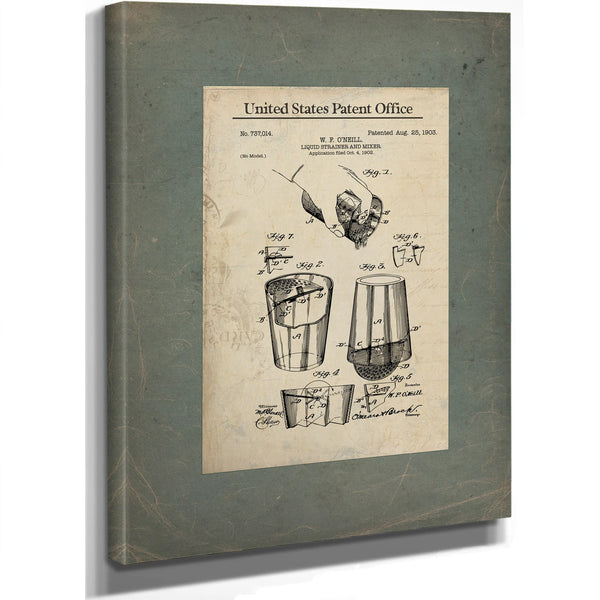 The Bartenders Secret Patent No. 73714 — Framed Wall Art Room View | Bella Frye