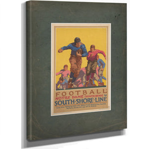 Football Notre Dame South Bend by South Shore Line Dpla — Stretched Canvas Print | Bella Frye