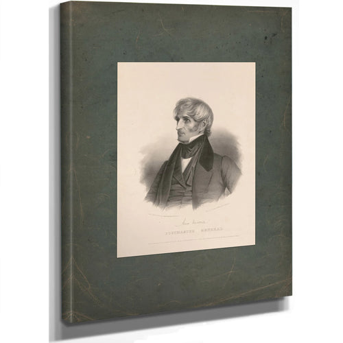 Amos Kendall Postmaster General 1837 — Stretched Canvas Print | Bella Frye