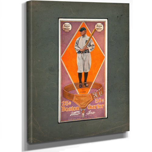 Boston Garter Color Ty Cobb — Stretched Canvas Print | Bella Frye