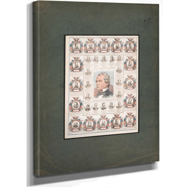 Andrew Johnson and Others 1865 1869 — Stretched Canvas Print | Bella Frye