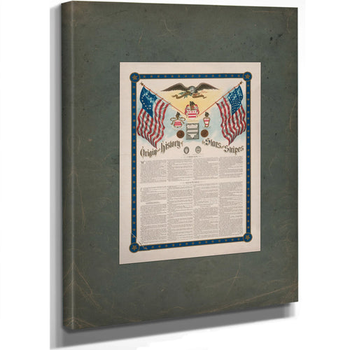 Origin and History of the Stars and Stripes 1899 — Stretched Canvas Print | Bella Frye