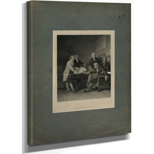 Committee of Congress Drafting the Declaration of Independence 1865 — Stretched Canvas Print | Bella Frye
