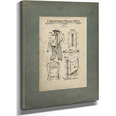 Us Patent No. 155661 Pack (external Frame Backpack) by Lloyd F Nelson August 19 1924 — Stretched Canvas Print | Bella Frye