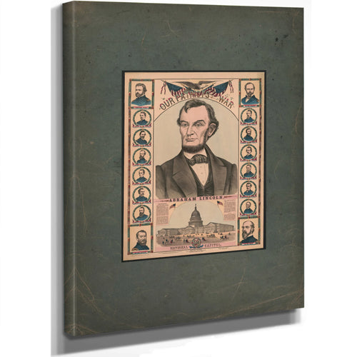 Our Patriots of the War Abraham Lincoln 1863 — Stretched Canvas Print | Bella Frye