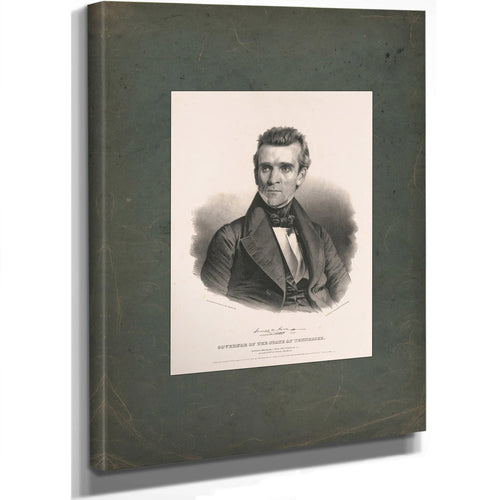 James K Polk Governor of the State of Tennessee 1838 — Stretched Canvas Print | Bella Frye