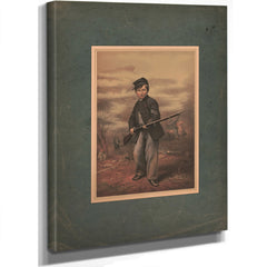 Union Drummer Boy John Clem at Point Lookout Tennessee 1863 188 — Stretched Canvas Print | Bella Frye