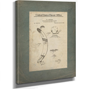 The Barbers Crescent Sessoms Neck Shaving Template Patent — Stretched Canvas Print | Bella Frye