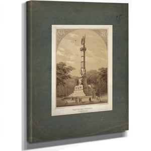 Army and Navy Monument on the Boston Common Erected 1877 1877 — Stretched Canvas Print | Bella Frye