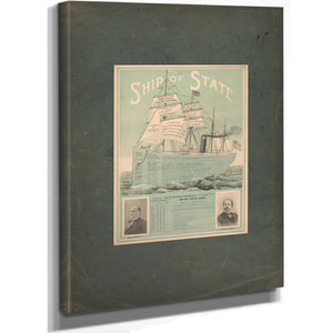 Ship of State William Mckinley Garret a Hobart 1897 — Stretched Canvas Print | Bella Frye