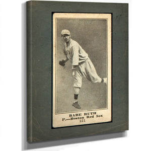 D329 Weil Baking Babe Ruth Rookie — Stretched Canvas Print | Bella Frye