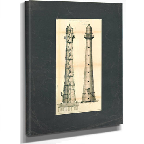 The Iron Sentinel of Cape Canaveral Maritime Engineering Blueprint — Stretched Canvas Print | Bella Frye