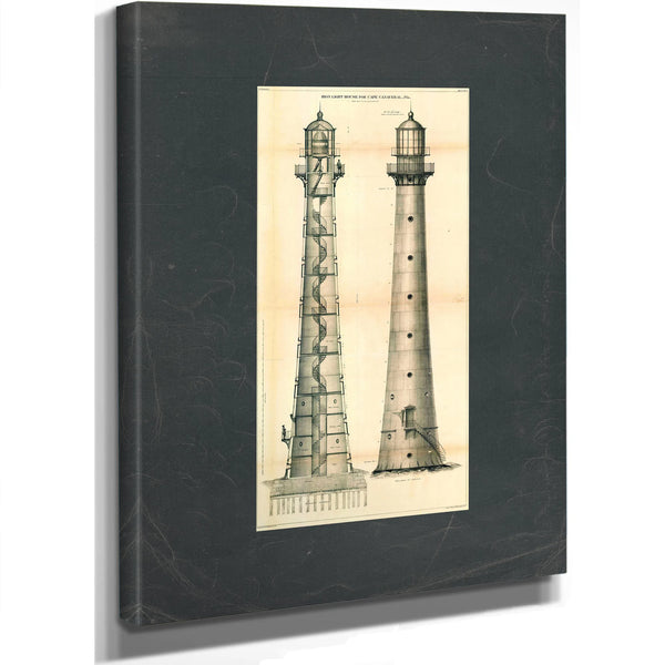 The Iron Sentinel of Cape Canaveral Maritime Engineering Blueprint — Stretched Canvas Print | Bella Frye
