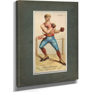 Boxing From Worldand39s Dudes Series N31 for Allen Andamp Ginter Cigarettes — Stretched Canvas Print | Bella Frye