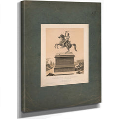 Jackson Monument in the City of Washington 1848 — Stretched Canvas Print | Bella Frye