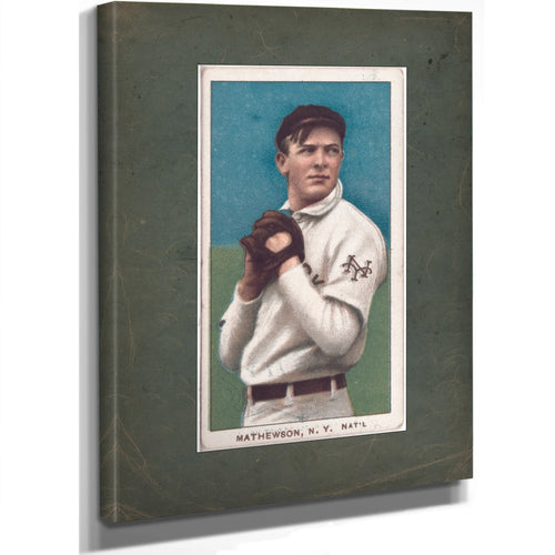 Christy Mathewson New York Giants Baseball Card Portrait 4 — Stretched Canvas Print | Bella Frye
