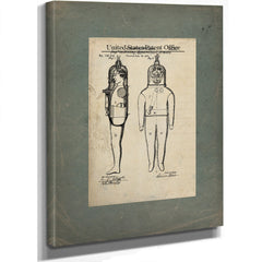 Us Patent No. 11921 Improvement in Diving Apparatus Armors by Charles Wilson September 19 1871 — Stretched Canvas Print | Bel