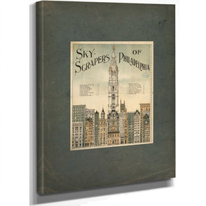 Sky Scrapers of Philadelphia 1898 — Stretched Canvas Print | Bella Frye