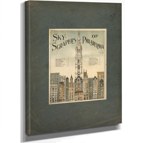 Sky Scrapers of Philadelphia 1898 — Stretched Canvas Print | Bella Frye