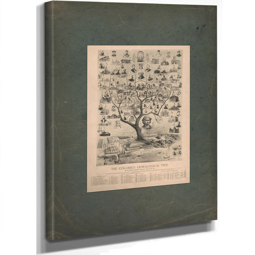 The Columbus Genealogical Tree of the Worlds Columbian Exposition Chicago Ill 1893 1893 — Stretched Canvas Print | Bella Frye