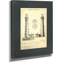 Sand Island Light Station Blueprint the Keepers Vigil — Stretched Canvas Print | Bella Frye
