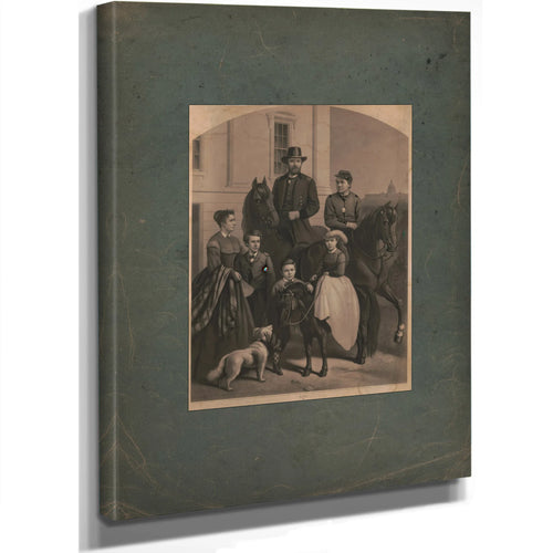 General Grant His Family 1868 — Stretched Canvas Print | Bella Frye