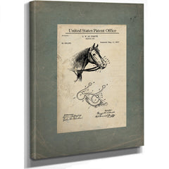 Us Patent No. 582535 Bridle Bit by G W Le Compte May 11 1897 — Stretched Canvas Print | Bella Frye