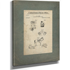Us Patent No. 262577 Cartridge Carrying Jacket by S a Day August 15 1882 — Stretched Canvas Print | Bella Frye