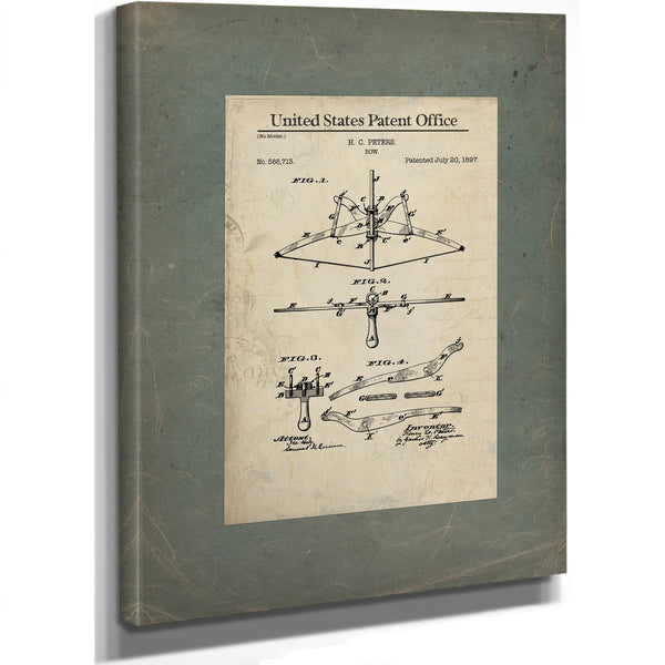 Us Patent No 586713 Bow by Hc Peters July 2 1897