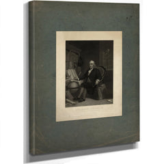 Benjamin Franklin Born in Boston Jany 17th 176 Died in Philadelphia April 17th 179 1847 — Stretched Canvas Print | Bella Frye