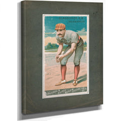 Jack Glasscock Indianapolis Hoosiers Baseball Card Portrait 9 — Stretched Canvas Print | Bella Frye