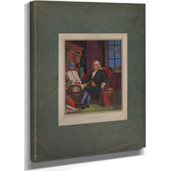 Benjamin Franklin 1842 1852 — Stretched Canvas Print | Bella Frye