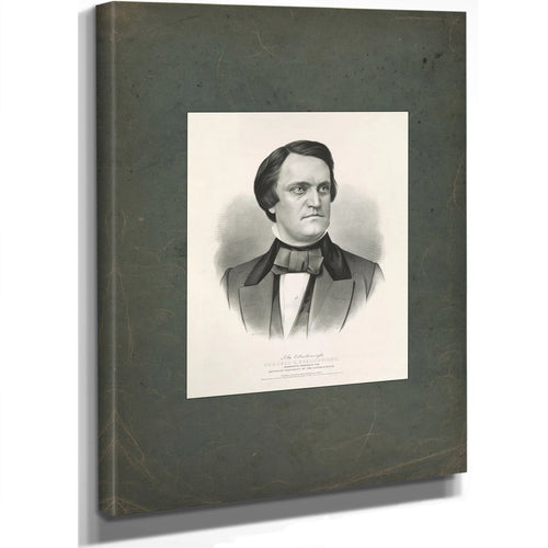 Hon John C Breckinridge Democratic Candidate for Sixteenth President of the United States 186 — Stretched Canvas Print | Bell