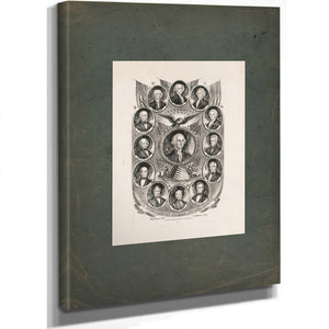 The Presidents of the United States_ Washington 1789 to Fillmore 185 185 — Stretched Canvas Print | Bella Frye