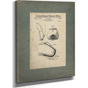Us Patent No. 174281 Toe and Ballet Slipper by Salvatore Capezio March 5 1929 — Stretched Canvas Print | Bella Frye