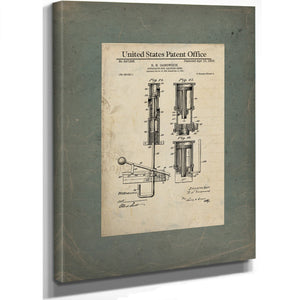 The Brewmasters Contraption — Patent Archive Print — Framed Wall Art Room View | Bella Frye
