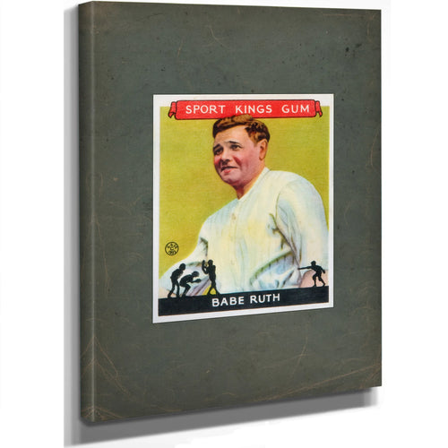Goudey Sport Kings 2 Babe Ruth — Stretched Canvas Print | Bella Frye