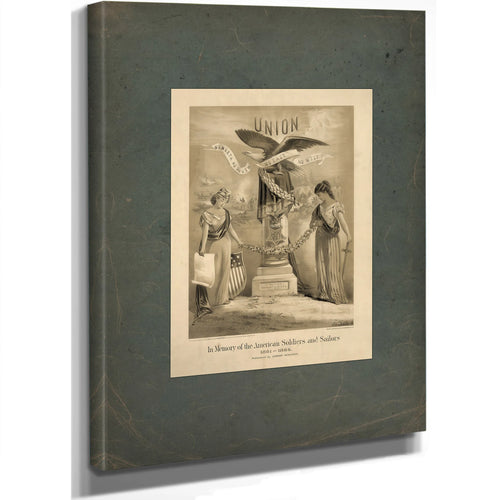 In Memory of the American Soldiers and Sailors 1861 1866 1874 — Stretched Canvas Print | Bella Frye
