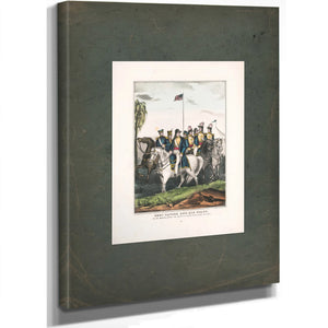 General Taylor and His Staff on the Morning Before the Battle of Buena Vista 1847 — Stretched Canvas Print | Bella Frye
