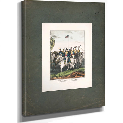 General Taylor and His Staff on the Morning Before the Battle of Buena Vista 1847 — Stretched Canvas Print | Bella Frye