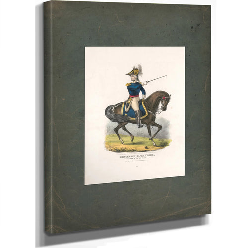 General Z Taylor the Hero of the Rio Grande 1846 — Stretched Canvas Print | Bella Frye