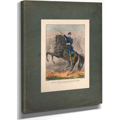 Major General George B Mcclellan at the Battle of Antietam Md Sept 17th 1862 1862 — Stretched Canvas Print | Bella Frye