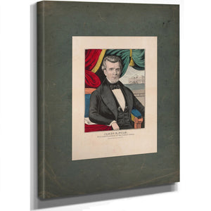James K Polk Eleventh President of the United States 1835 1856 — Stretched Canvas Print | Bella Frye