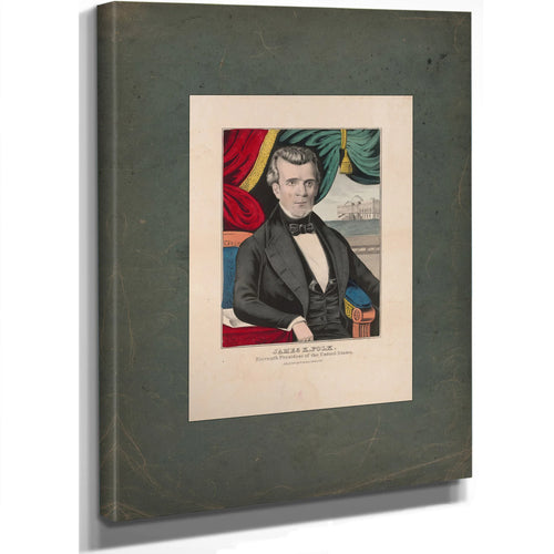 James K Polk Eleventh President of the United States 1835 1856 — Stretched Canvas Print | Bella Frye