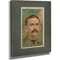 Fred Dunlap Pittsburgh Alleghenys Baseball Card Portrait 6 — Stretched Canvas Print | Bella Frye