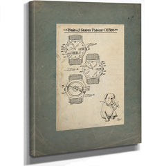 The Watchmakers Hound Patent Blueprint — Framed Wall Art Room View | Bella Frye