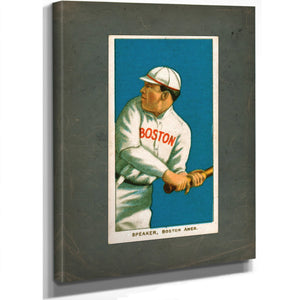 Tris Speaker White Borders Baseball Card 41c1 — Stretched Canvas Print | Bella Frye