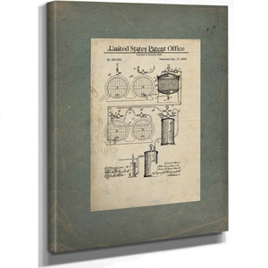 The Brewmasters Blueprint Zwietusch Beer Making Patent — Framed Wall Art Room View | Bella Frye